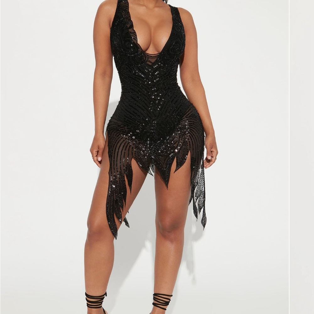 Black Sequin dress size small